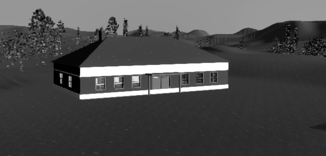 The new clubhouse above the 18th. The verandah looks north over the course. The car park does not exist yet.